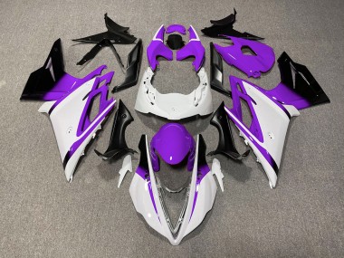 13-16 Glänzend Weiß & Lila Daytona 675 Motorrad Verkleidung