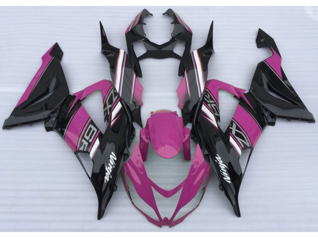 13-18 Glanzrosa & Schwarz ZX6R Motorrad Verkleidung 13-18 Glanzrosa & Schwarz ZX6R Motorrad Verkleidung