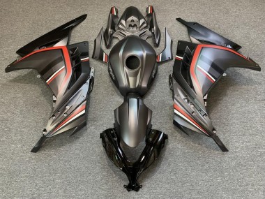 13-18 Matt Schwarz & Rot Ninja 300 Motorrad Verkleidung
