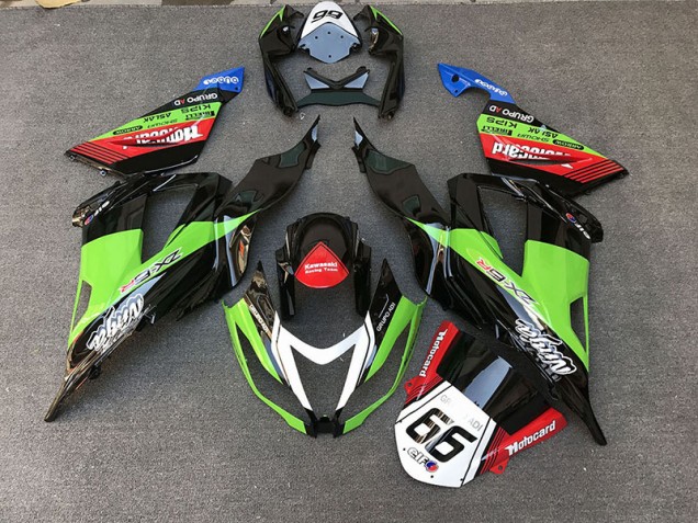 13-18 Rennen-Stil Grün ZX6R Motorrad Verkleidung 13-18 Rennen-Stil Grün ZX6R Motorrad Verkleidung