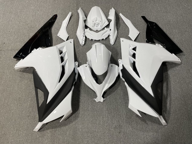 13-18 Weiß & Schwarz Glänzend Ninja 300 Motorrad Verkleidung