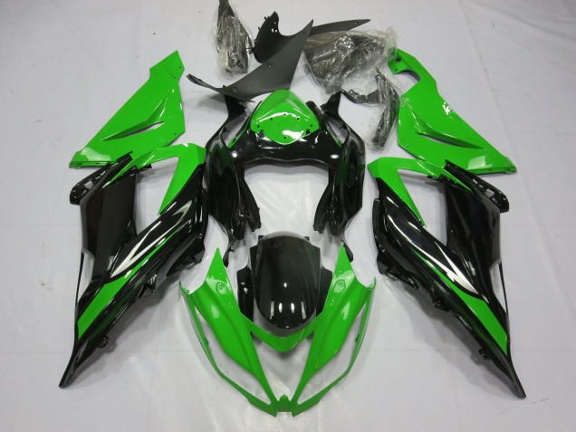 13-18 Schwarz & Grün ZX6R Motorrad Verkleidung 13-18 Schwarz & Grün ZX6R Motorrad Verkleidung