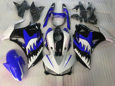 15-18 Blauer & Weißer Hai R3 Motorrad Verkleidung