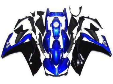 15-18 Glänzendes Schwarz & Blau R3 Motorrad Verkleidung