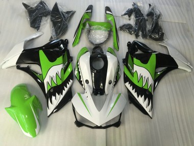 15-18 Hellgrüner & Weißer Hai R3 Motorrad Verkleidung