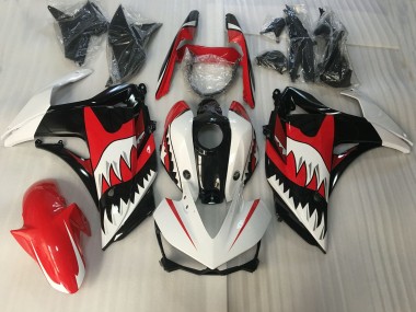 15-18 Rot & Weißer Hai R3 Motorrad Verkleidung