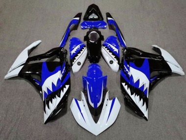 15-18 Weißer Hai & Blau R3 Motorrad Verkleidung