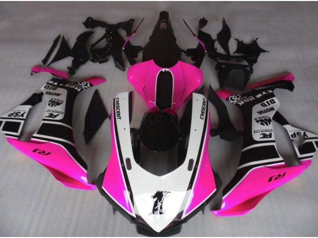 15-19 Glanzrosa & Weiß R1 Motorrad Verkleidung