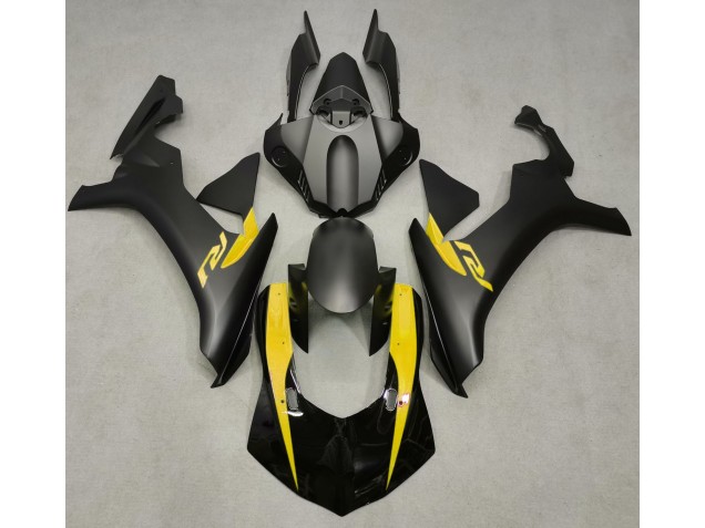 15-19 Matt Schwarz & Gelb R1 Motorrad Verkleidung