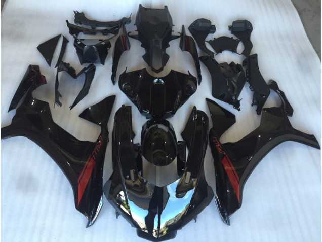 15-19 Schwarz Glänzend Mit Rotem Logo R1 Motorrad Verkleidung 15-19 Schwarz Glänzend Mit Rotem Logo R1 Motorrad Verkleidung