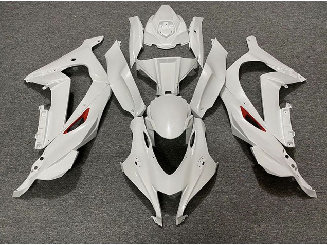 16-19 Perlweiß Rot Rand ZX10R Motorrad Verkleidung