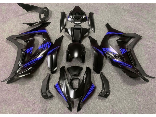 16-19 Satinschwarz & Blau ZX10R Motorrad Verkleidung