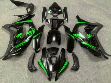 16-19 Satinschwarz & Grün ZX10R Motorrad Verkleidung