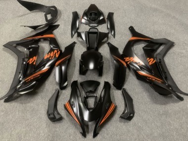 16-19 Satinschwarz & Orange ZX10R Motorrad Verkleidung