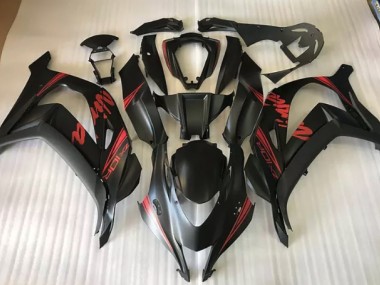 16-19 Satinschwarz & Rot ZX10R Motorrad Verkleidung