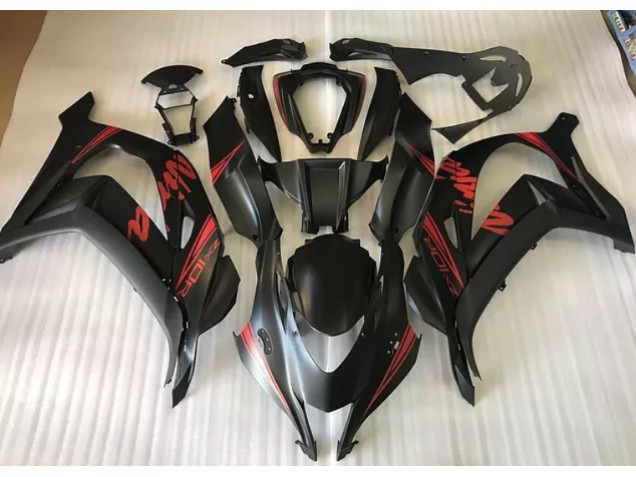16-19 Satinschwarz & Rot ZX10R Motorrad Verkleidung