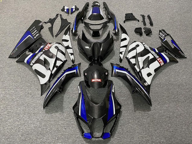 17-23 Kohlefaser Stil & Blau GSXR 1000 Motorrad Verkleidung