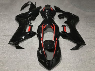 17-23 Schwarz Glänzend Mit Rotem Futter CBR1000RR Motorrad Verkleidung