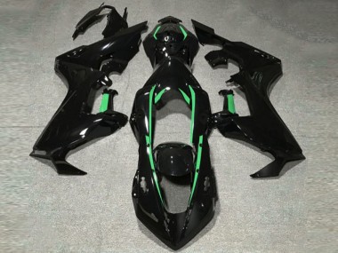 17-23 Schwarz Glänzend & Waldgrünes Futter CBR1000RR Motorrad Verkleidung