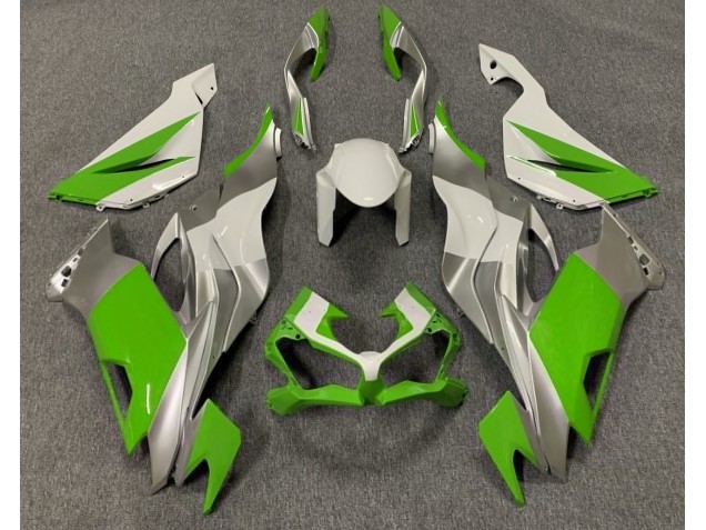 19-23 Glänzend Grün Weiß & Silber ZX6R Motorrad Verkleidung