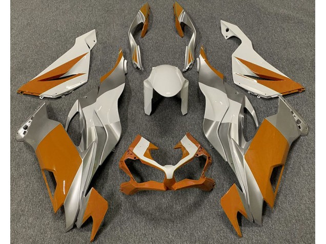 19-23 Orangeweiß & Silber ZX6R Motorrad Verkleidung