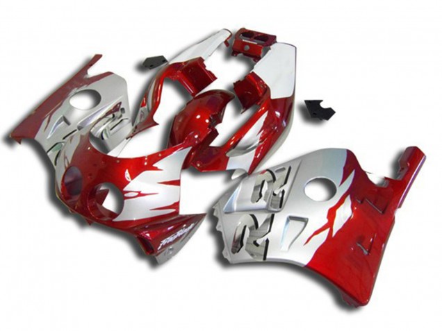 90-98 Silber Rot & Weiß CBR250RR Motorrad Verkleidung 90-98 Silber Rot & Weiß CBR250RR Motorrad Verkleidung