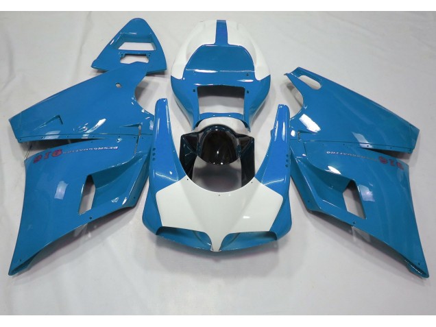 93-05 Hellblau & Glänzend Weiß Ducati 996 748 916 998 Motorrad Verkleidung 93-05 Hellblau & Glänzend Weiß Ducati 996 748 916 998 Motorrad Verkleidung