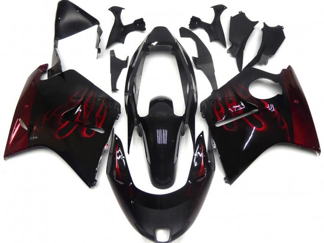 96-07 Tiefrot Flame CBR1100XX Motorrad Verkleidung
