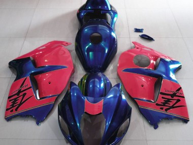 97-07 Glänzend Blau & Rot GSXR 1300 Motorrad Verkleidung