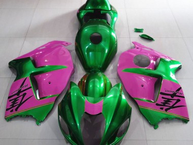 97-07 Glänzend Grün & Pink GSXR 1300 Motorrad Verkleidung