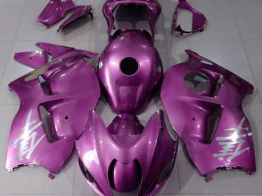 97-07 Glanzrosa & Silbernes Logo GSXR 1300 Motorrad Verkleidung