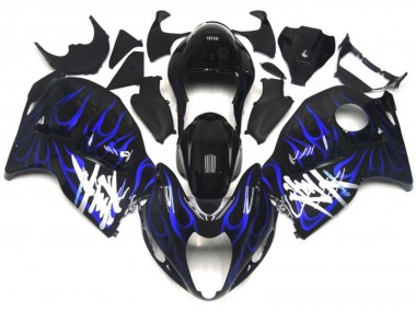97-07 Schwarz Mit Tiefes Blau Flamme GSXR 1300 Motorrad Verkleidung
