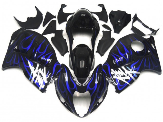 97-07 Schwarz Mit Tiefes Blau Flamme GSXR 1300 Motorrad Verkleidung 97-07 Schwarz Mit Tiefes Blau Flamme GSXR 1300 Motorrad Verkleidung