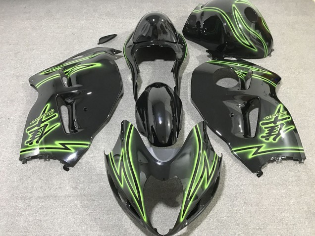 97-07 Schwarzer & Grüner Blitz GSXR 1300 Motorrad Verkleidung 97-07 Schwarzer & Grüner Blitz GSXR 1300 Motorrad Verkleidung
