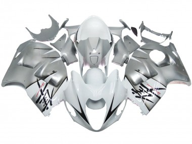 97-07 Silber & Glänzend Weiß OEM Stil GSXR 1300 Motorrad Verkleidung