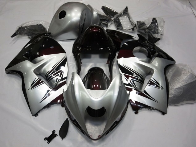97-07 Silber & Tiefrot GSXR 1300 Motorrad Verkleidung 97-07 Silber & Tiefrot GSXR 1300 Motorrad Verkleidung