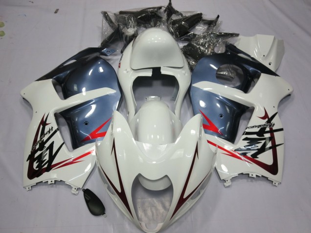 97-07 Weiß & Staubblau GSXR 1300 Motorrad Verkleidung 97-07 Weiß & Staubblau GSXR 1300 Motorrad Verkleidung