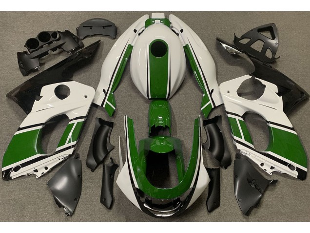 98-07 Glänzend Weiß & Dunkelgrün YZF600 Motorrad Verkleidung 98-07 Glänzend Weiß & Dunkelgrün YZF600 Motorrad Verkleidung
