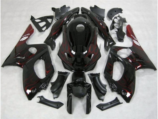 98-07 Rot Flamme YZF600 Motorrad Verkleidung 98-07 Rot Flamme YZF600 Motorrad Verkleidung
