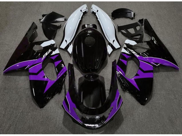 98-07 Schwarz Glanz Lila & Weiß YZF600 Motorrad Verkleidung 98-07 Schwarz Glanz Lila & Weiß YZF600 Motorrad Verkleidung