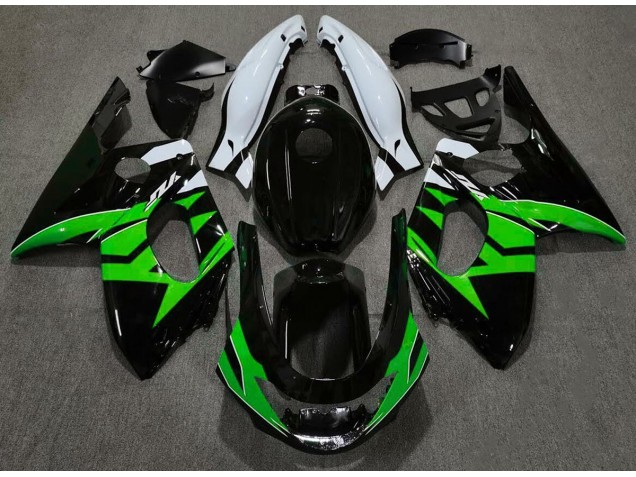 98-07 Schwarz-Grün Glänzend & Glänzend Weiß YZF600 Motorrad Verkleidung 98-07 Schwarz-Grün Glänzend & Glänzend Weiß YZF600 Motorrad Verkleidung